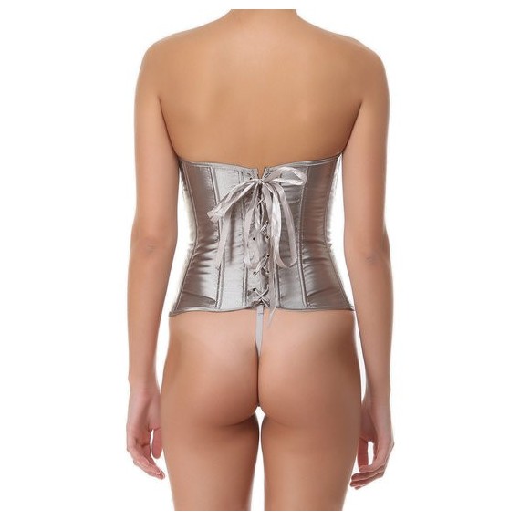 Silver Corset Plateado con Lentejuelas