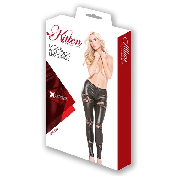 Leggins Efecto Mojado Negro